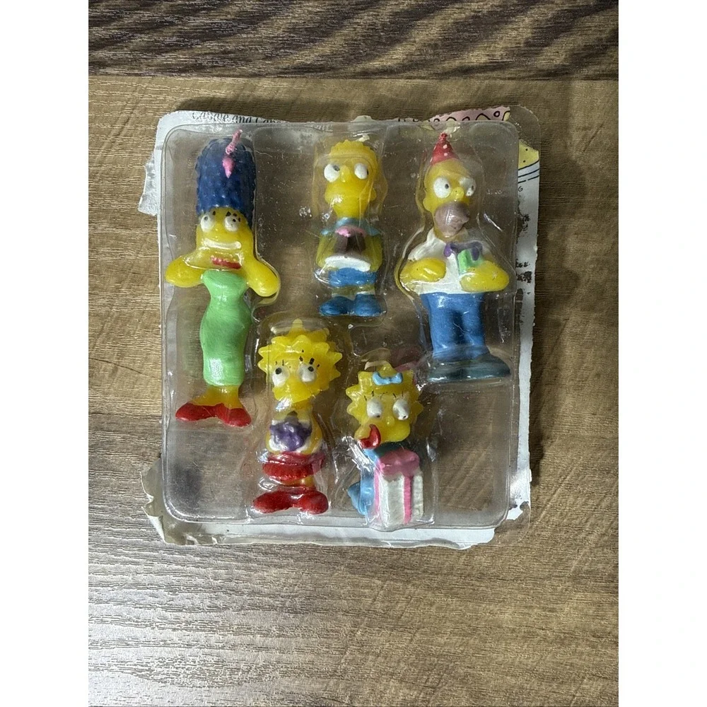Original The Simpsons 1990 NEW IN OPEN PACKAGE Wilton Candle & Cake Decorations